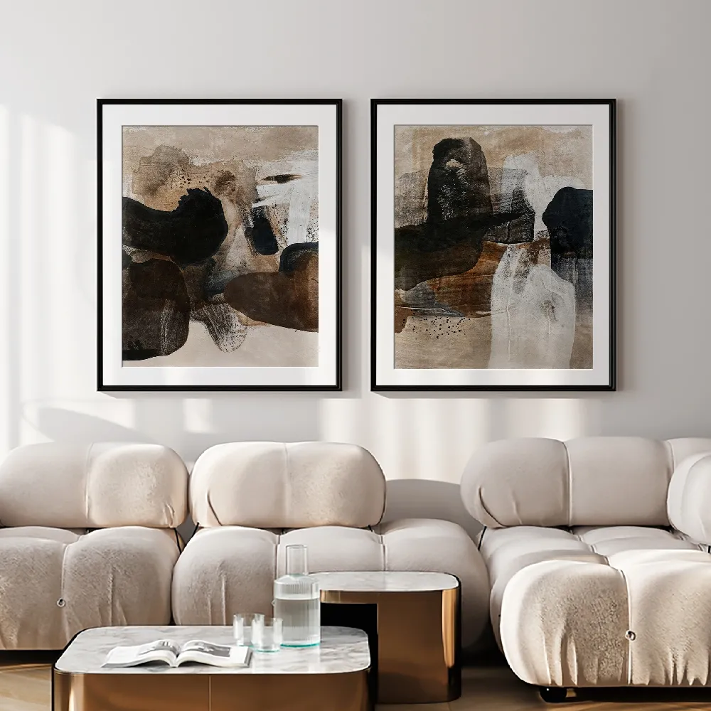 Set of wall art painting,Earthen Hues 