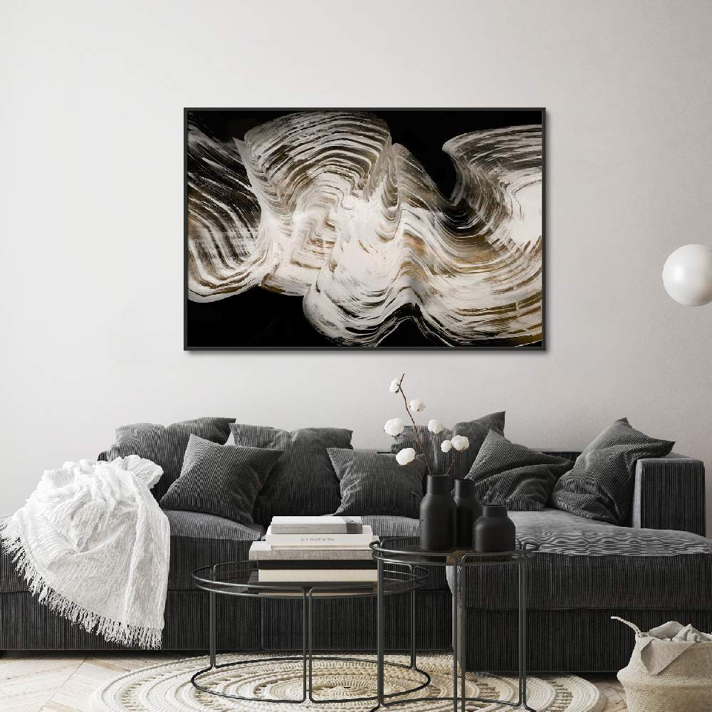 Set of wall art painting,White Strokes 