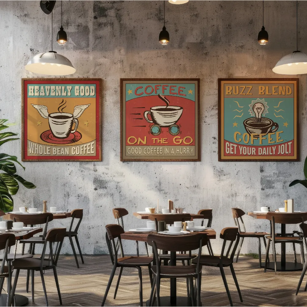 Set of wall art painting,Coffeehouse II