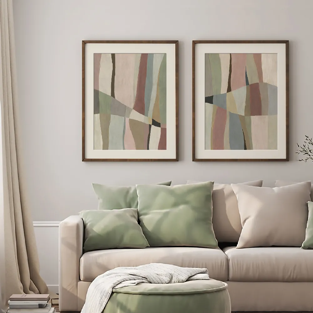 Set of wall art painting,Muted Hues