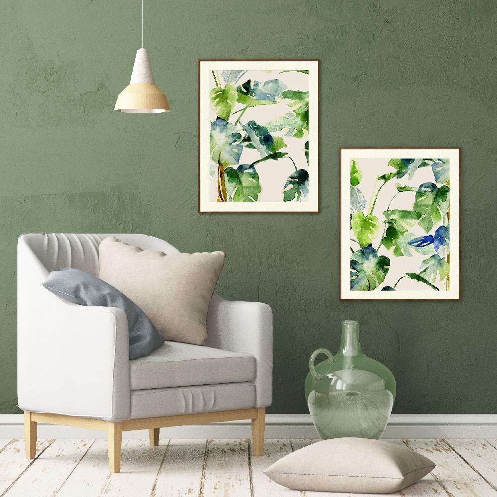 Set of wall art painting,The Rainforest 