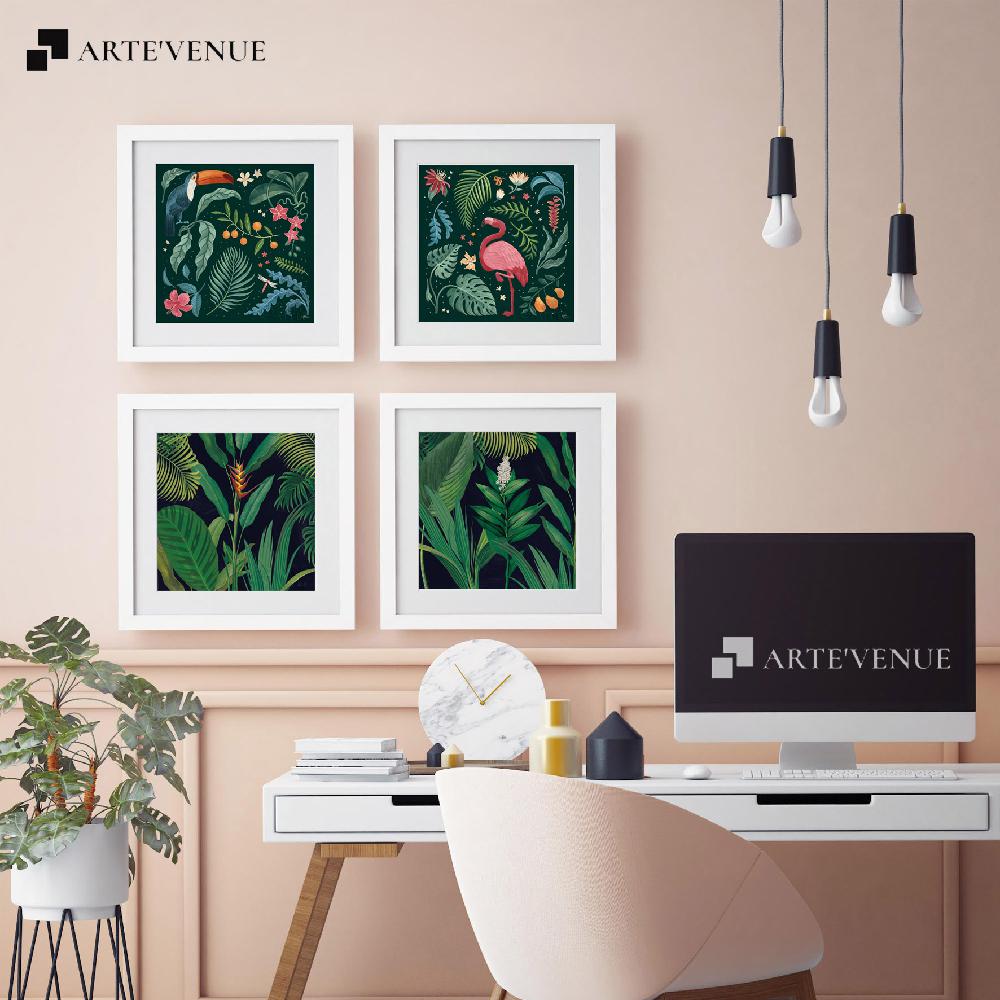 Set of wall art painting,Dramatic Tropical 