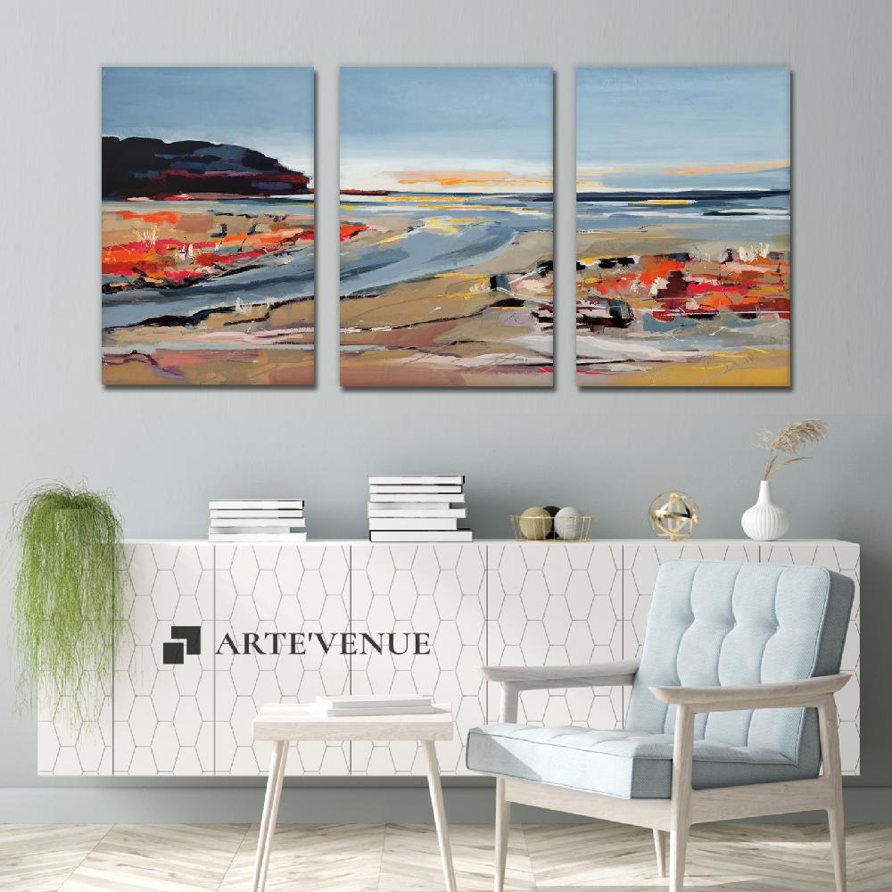 Set of wall art painting,The Beach 