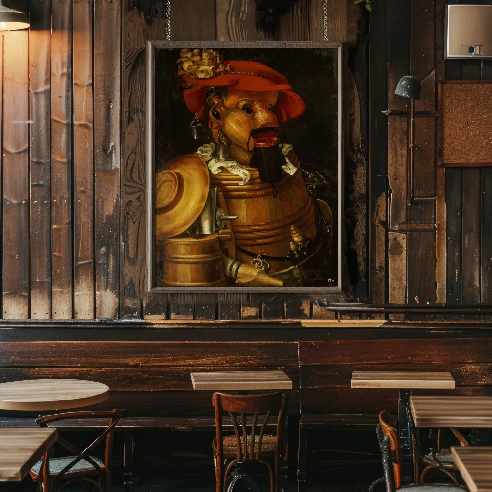 Set of wall art painting,The Waiter