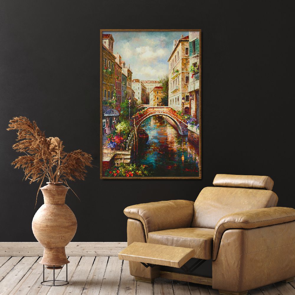 Set of wall art painting,Venice Canal