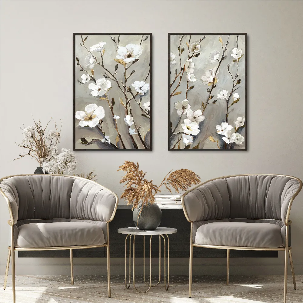Set of wall art painting,Blossoming Up