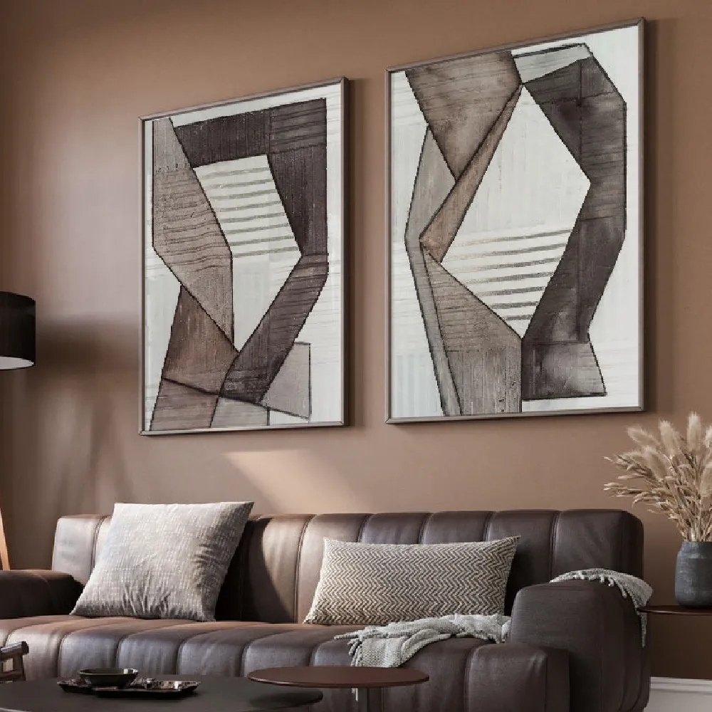 Set of wall art painting,Folding Geo 