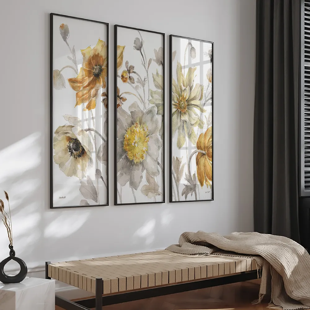 Set of wall art painting,Fields of Gold