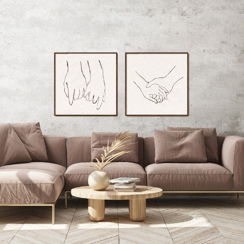 Set of wall art painting,Soft Contour 