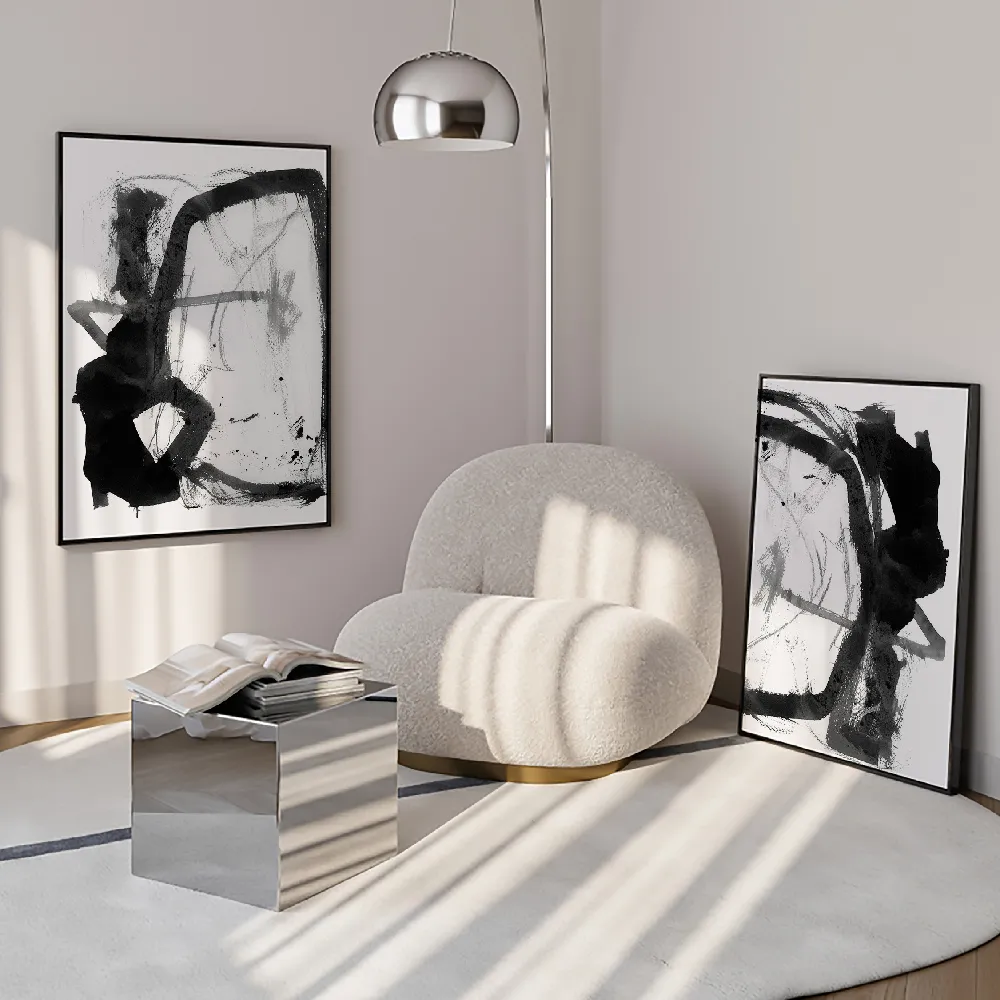 Set of wall art painting,Transforming Blobs 