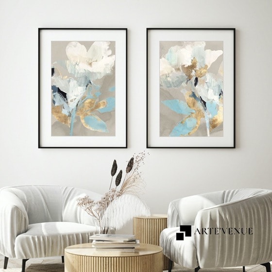 Gallery Wall Set: Blue Crush, Set of 6 Paintings | Customization Available